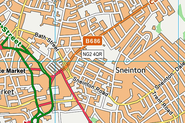 NG2 4QR map - OS VectorMap District (Ordnance Survey)