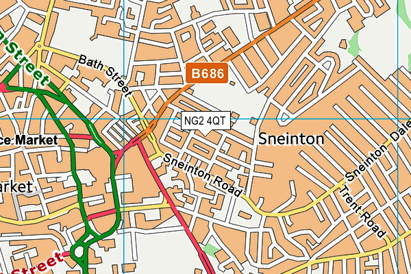 NG2 4QT map - OS VectorMap District (Ordnance Survey)