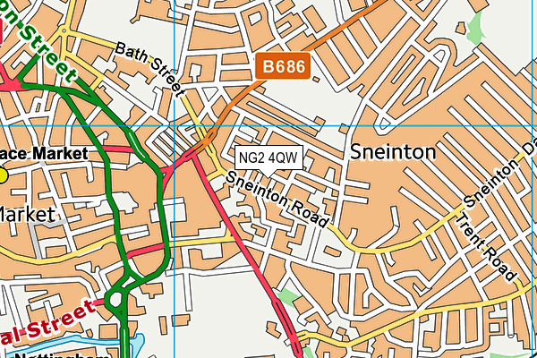 NG2 4QW map - OS VectorMap District (Ordnance Survey)