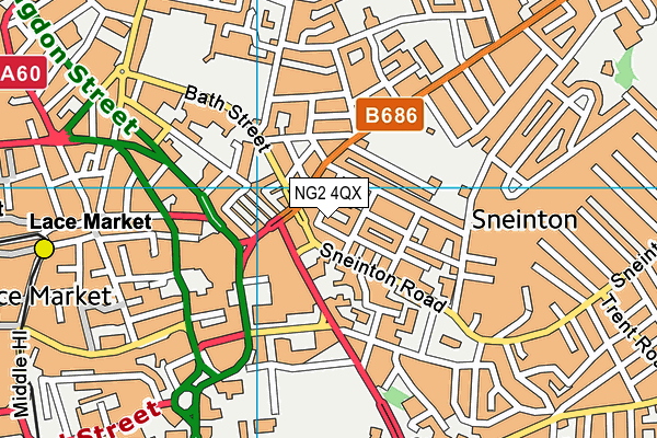 NG2 4QX map - OS VectorMap District (Ordnance Survey)