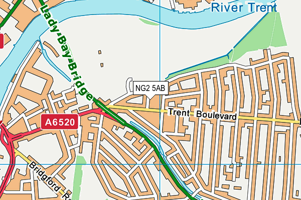 NG2 5AB map - OS VectorMap District (Ordnance Survey)