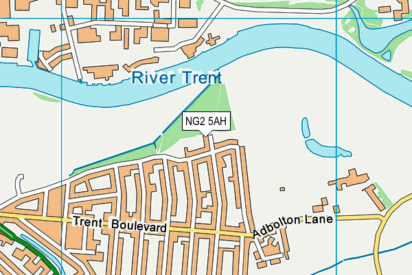 NG2 5AH map - OS VectorMap District (Ordnance Survey)