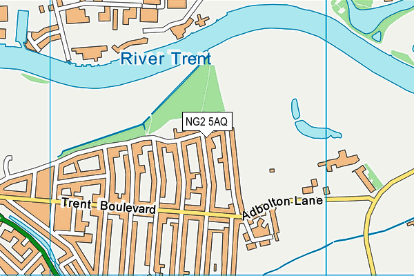 NG2 5AQ map - OS VectorMap District (Ordnance Survey)