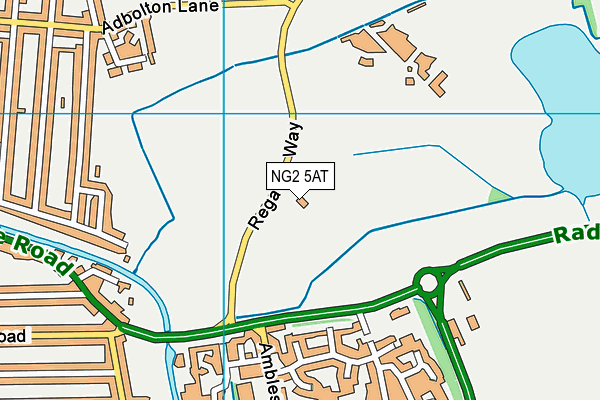 Regatta Way Sports Ground map (NG2 5AT) - OS VectorMap District (Ordnance Survey)