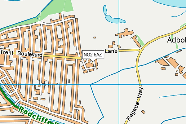 NG2 5AZ map - OS VectorMap District (Ordnance Survey)