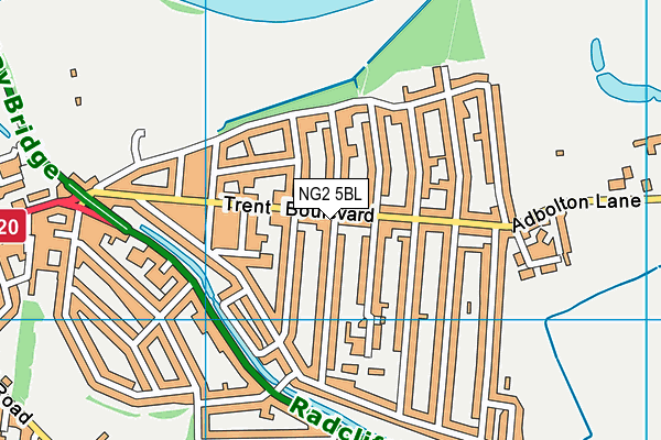 NG2 5BL map - OS VectorMap District (Ordnance Survey)