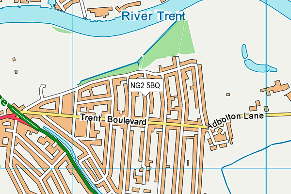 NG2 5BQ map - OS VectorMap District (Ordnance Survey)