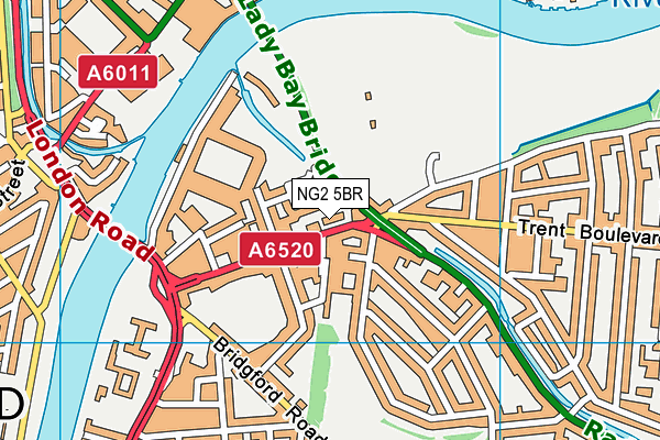 NG2 5BR map - OS VectorMap District (Ordnance Survey)