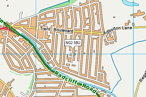NG2 5BU map - OS VectorMap District (Ordnance Survey)
