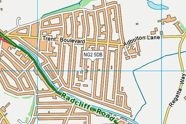 NG2 5DB map - OS VectorMap District (Ordnance Survey)