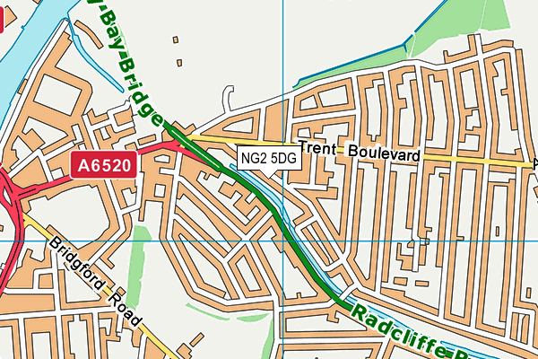 NG2 5DG map - OS VectorMap District (Ordnance Survey)