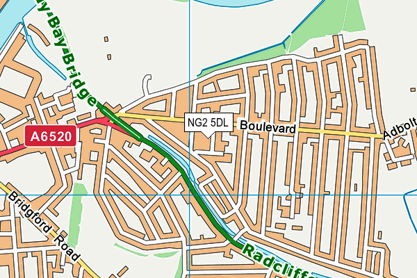 NG2 5DL map - OS VectorMap District (Ordnance Survey)