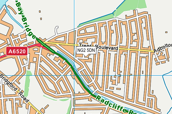 NG2 5DN map - OS VectorMap District (Ordnance Survey)