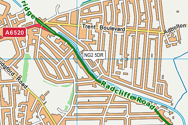 NG2 5DR map - OS VectorMap District (Ordnance Survey)