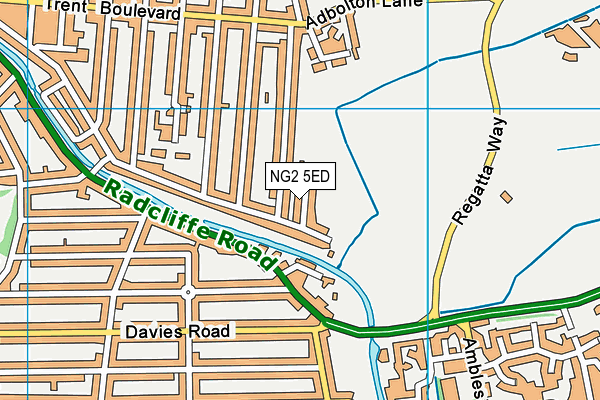 NG2 5ED map - OS VectorMap District (Ordnance Survey)