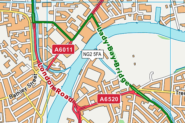 NG2 5FA map - OS VectorMap District (Ordnance Survey)