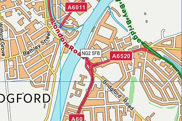 NG2 5FB map - OS VectorMap District (Ordnance Survey)