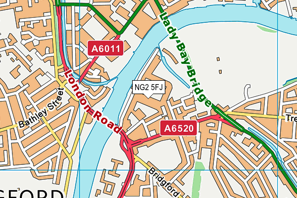 Nottingham Forest Fc (The City Ground) map (NG2 5FJ) - OS VectorMap District (Ordnance Survey)