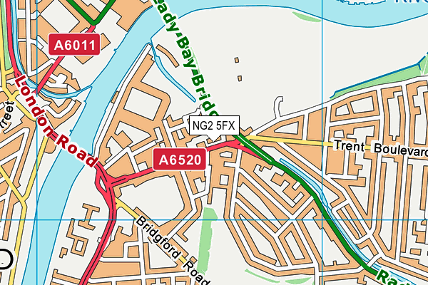 NG2 5FX map - OS VectorMap District (Ordnance Survey)