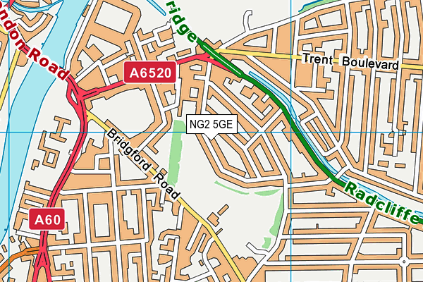 NG2 5GE map - OS VectorMap District (Ordnance Survey)