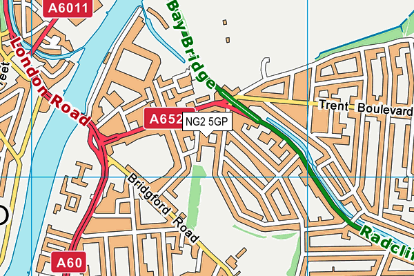 NG2 5GP map - OS VectorMap District (Ordnance Survey)