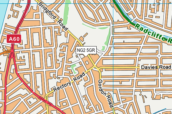 NG2 5GR map - OS VectorMap District (Ordnance Survey)