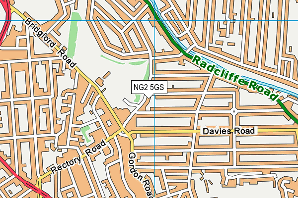 NG2 5GS map - OS VectorMap District (Ordnance Survey)