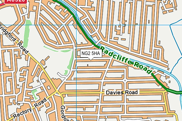 NG2 5HA map - OS VectorMap District (Ordnance Survey)