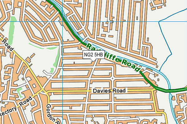 NG2 5HB map - OS VectorMap District (Ordnance Survey)