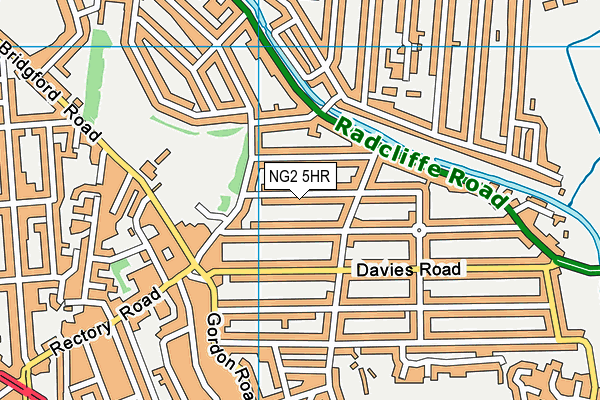 NG2 5HR map - OS VectorMap District (Ordnance Survey)