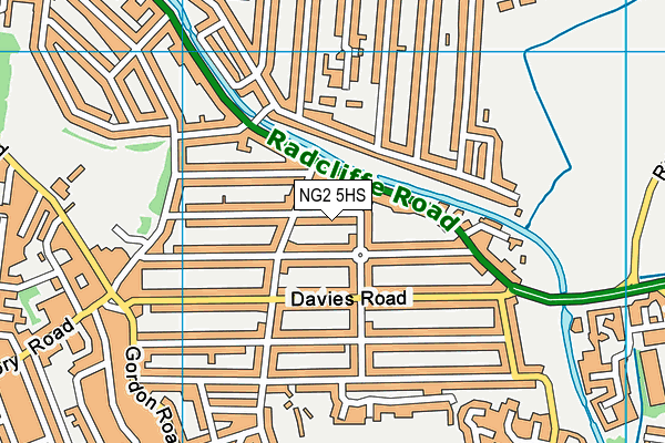 NG2 5HS map - OS VectorMap District (Ordnance Survey)