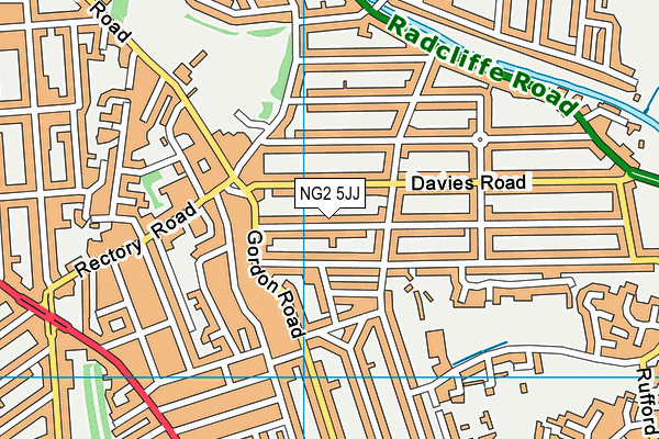 NG2 5JJ map - OS VectorMap District (Ordnance Survey)