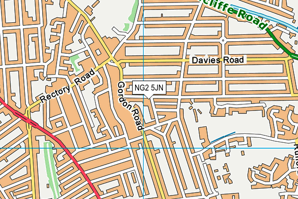 NG2 5JN map - OS VectorMap District (Ordnance Survey)