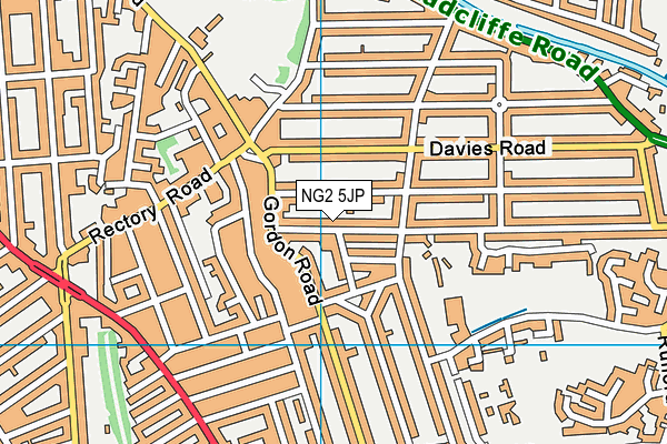 NG2 5JP map - OS VectorMap District (Ordnance Survey)