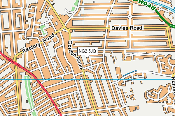 NG2 5JQ map - OS VectorMap District (Ordnance Survey)