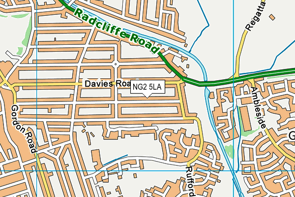 NG2 5LA map - OS VectorMap District (Ordnance Survey)