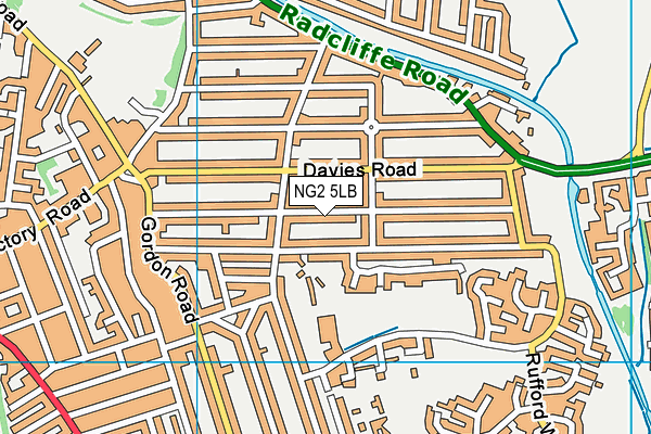 NG2 5LB map - OS VectorMap District (Ordnance Survey)