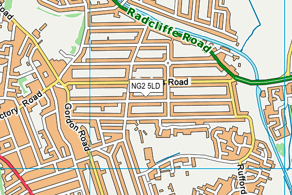 NG2 5LD map - OS VectorMap District (Ordnance Survey)