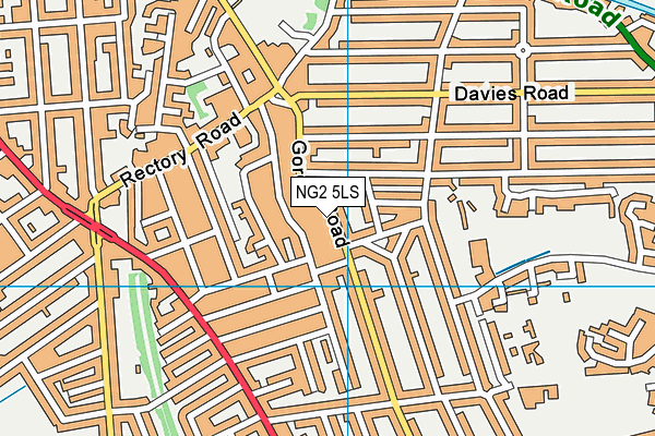 NG2 5LS map - OS VectorMap District (Ordnance Survey)