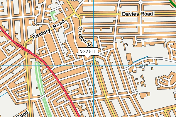 NG2 5LT map - OS VectorMap District (Ordnance Survey)