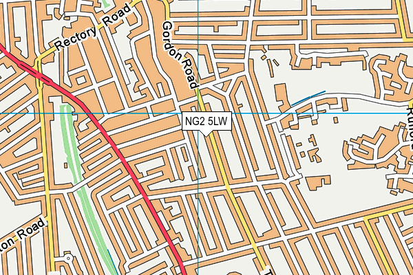 NG2 5LW map - OS VectorMap District (Ordnance Survey)