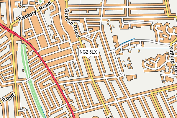 NG2 5LX map - OS VectorMap District (Ordnance Survey)