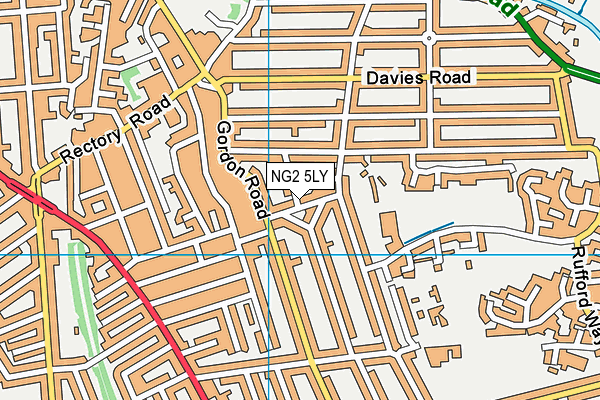 NG2 5LY map - OS VectorMap District (Ordnance Survey)