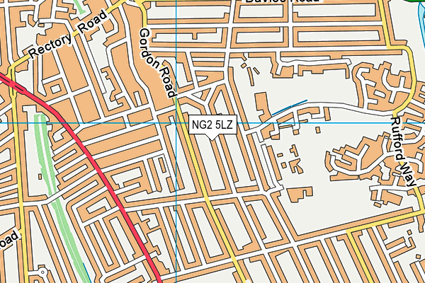 NG2 5LZ map - OS VectorMap District (Ordnance Survey)