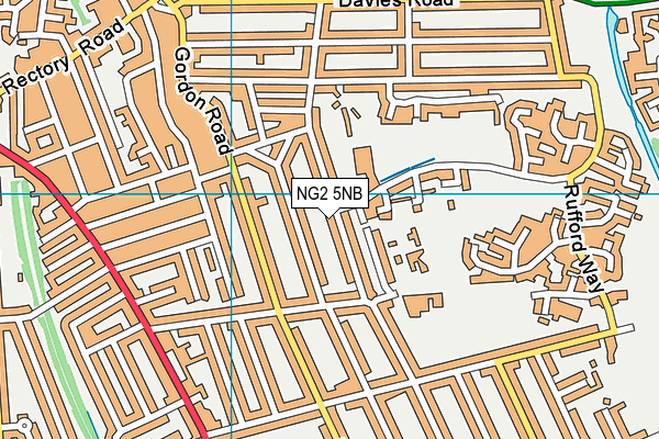 NG2 5NB map - OS VectorMap District (Ordnance Survey)