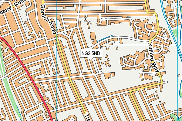 Abbey Road Primary School map (NG2 5ND) - OS VectorMap District (Ordnance Survey)