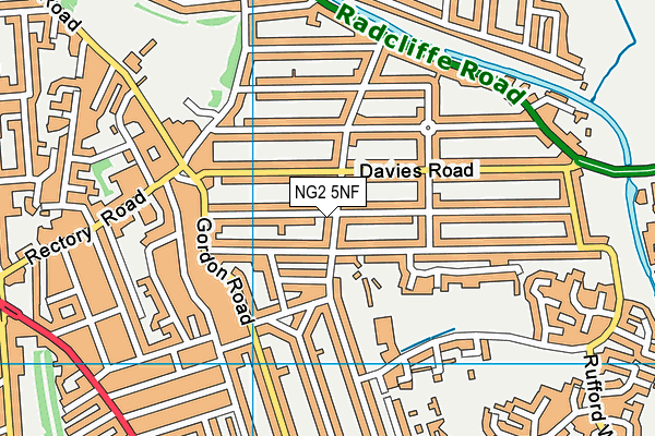 NG2 5NF map - OS VectorMap District (Ordnance Survey)