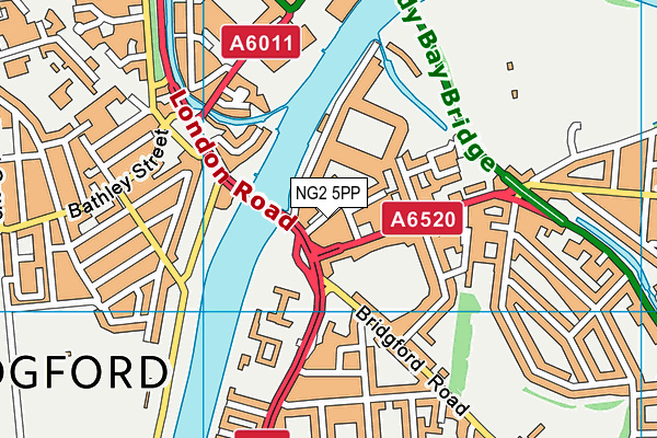 NG2 5PP map - OS VectorMap District (Ordnance Survey)