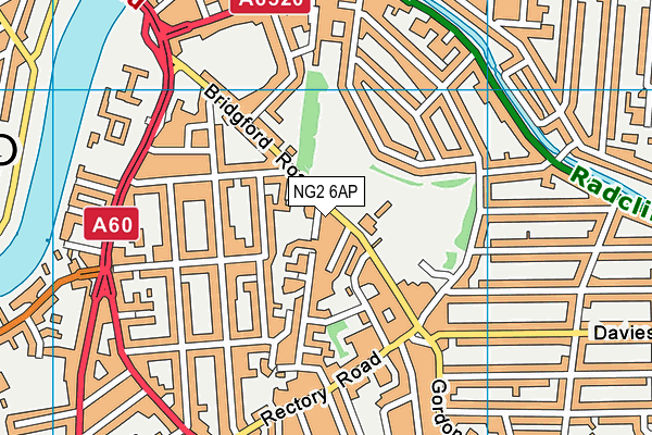 Bridgford Park map (NG2 6AP) - OS VectorMap District (Ordnance Survey)