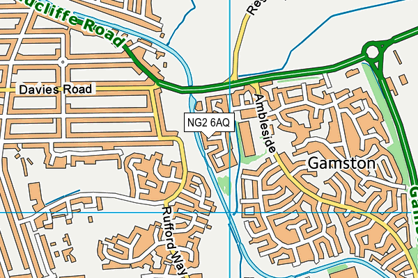 NG2 6AQ map - OS VectorMap District (Ordnance Survey)